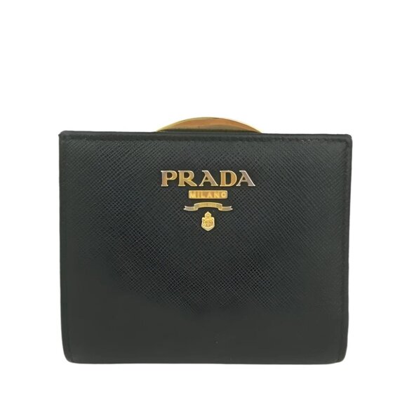 Prada Saffiano Leather Compact Wallet - Picture 1 of 8
